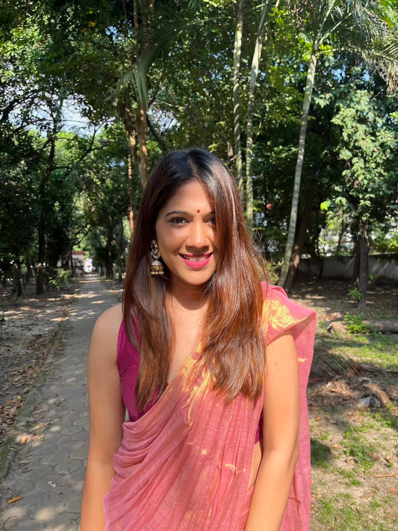 Pink Mul Cotton Dual Tone Tissue Saree Saree Handloom saree, handcrafted saree, daily wear saree, office saree, affordable saree, saree for summers, Suta sarees, Eternity by Sakshi Sarees,