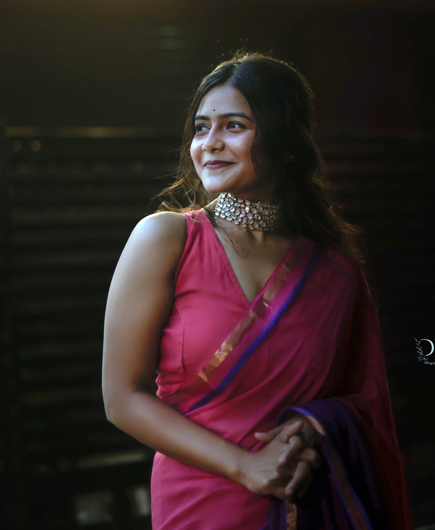 Jamuni Gulab Handloom Mul Cotton Saree with Zari and Tassels