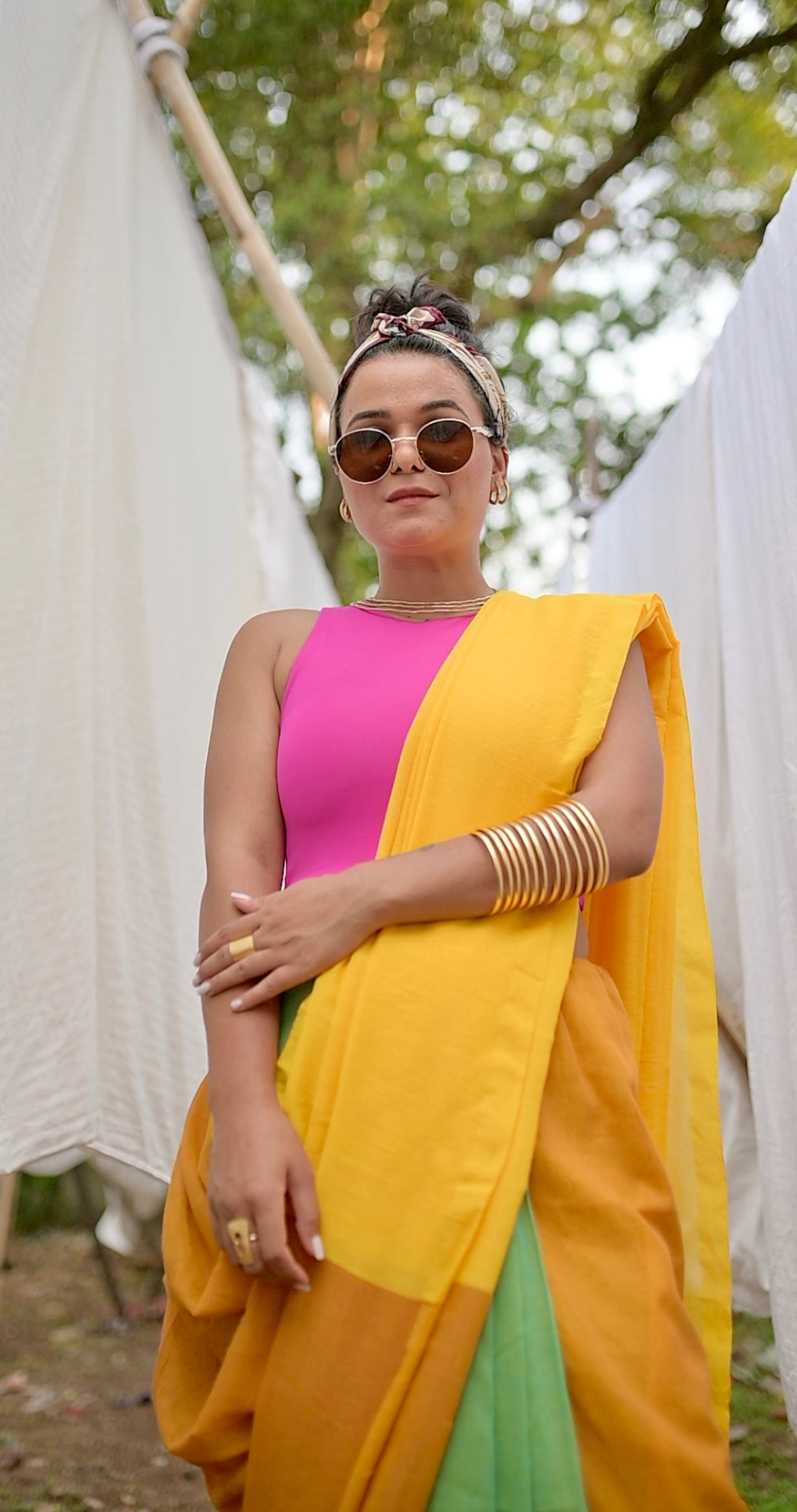 Colourblock Mul Cotton Saree Saree Handloom saree, handcrafted saree, daily wear saree, office saree, affordable saree, saree for summers, Suta sarees, Eternity by Sakshi Sarees,